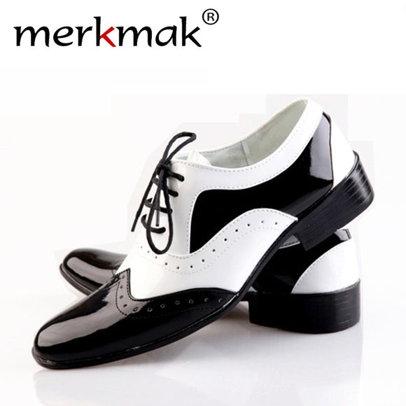Mermak Pointed Toe Business  Wedding Men's Shoes Fashion Oxfords Glossy Casual Comfortable Soft Men Footwear Zapatos  Wholesales