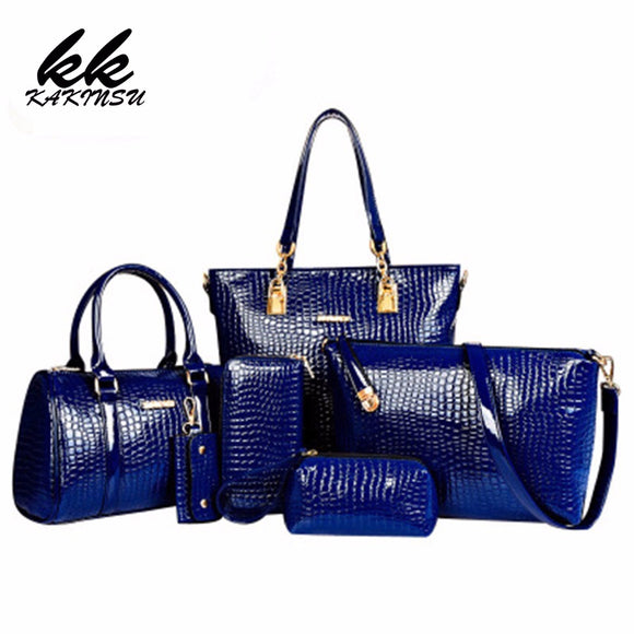 6 Set Luxury Handbags Women Bags Designer High Quality Female Shoulder Bags Fashion Tassel Famous Brands Casual Tote PU Leather