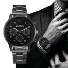 Fashion Men Crystal Stainless Steel Analog Quartz Wrist Watch Bracelet