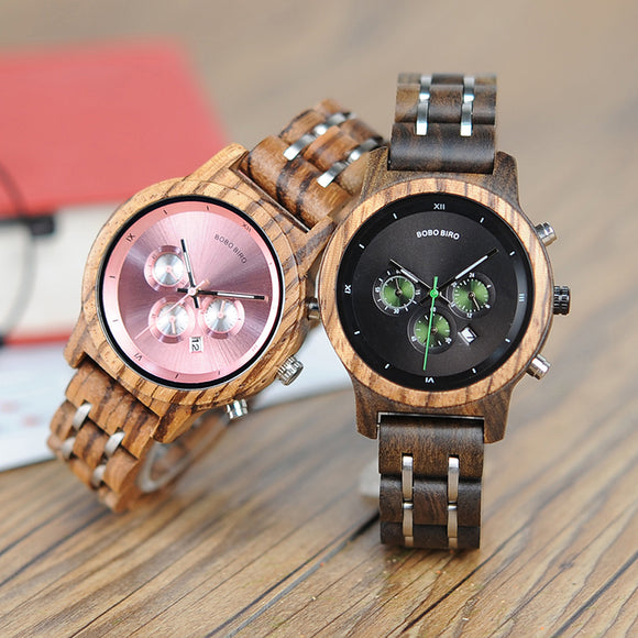 BOBO BIRD Women Watches Luxury Chronograph Date Quartz Watch Luxury Versatile Ladies Wooden Timepieces Accept Logo Drop Shipping