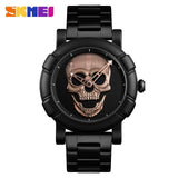 SKMEI Skull Quartz Men's Watch Men Creativity Watches Stainless Steel Male Water Resistant Wristwatch Relogio Masculino 9178